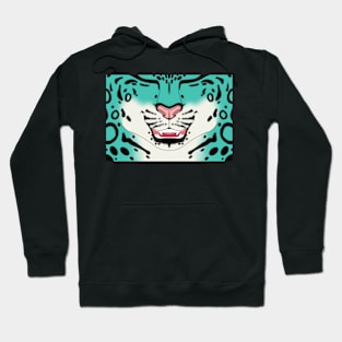 Teal Snow Leopard Hoodie